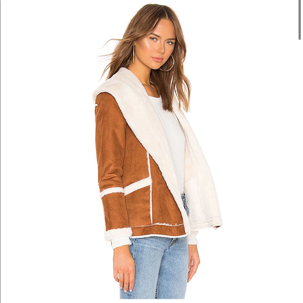 NWT Chaser Faux Fur Lined Suede Long Jacket